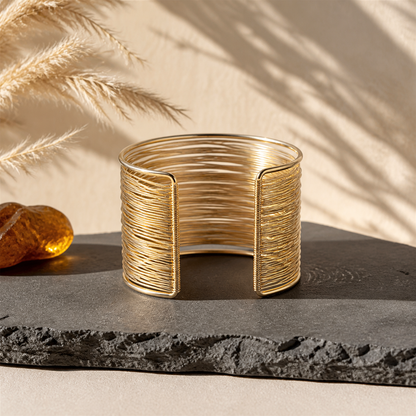 New Fashionable Open-ended Gold-Plated Bracelet