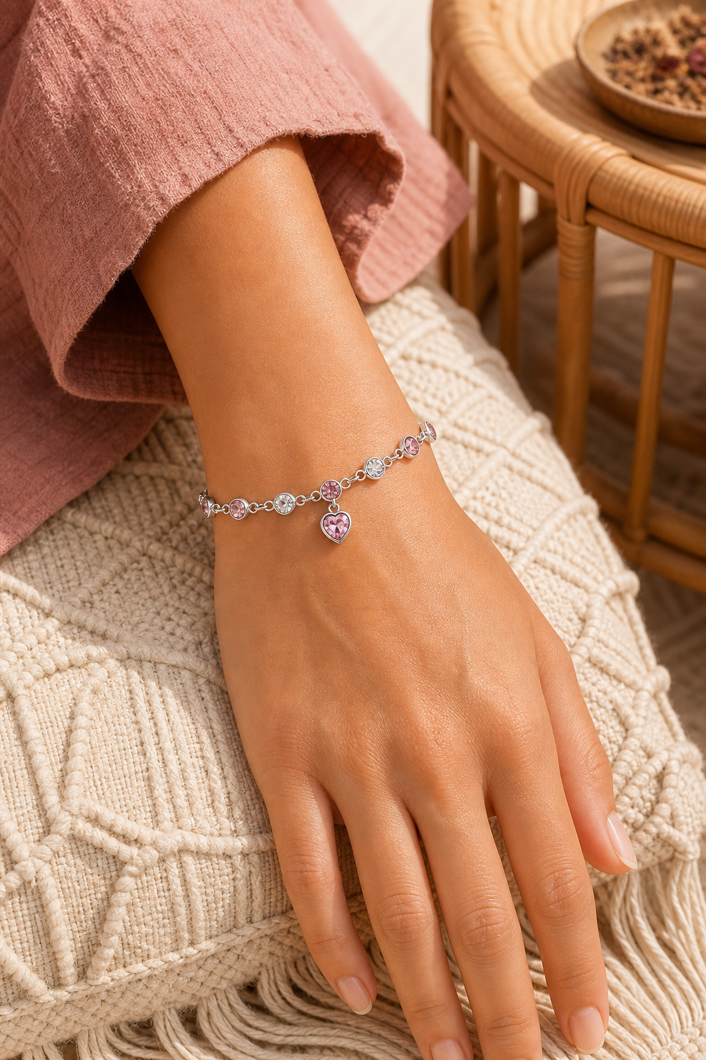 Ocean Heart Austrian Crystal Bracelet