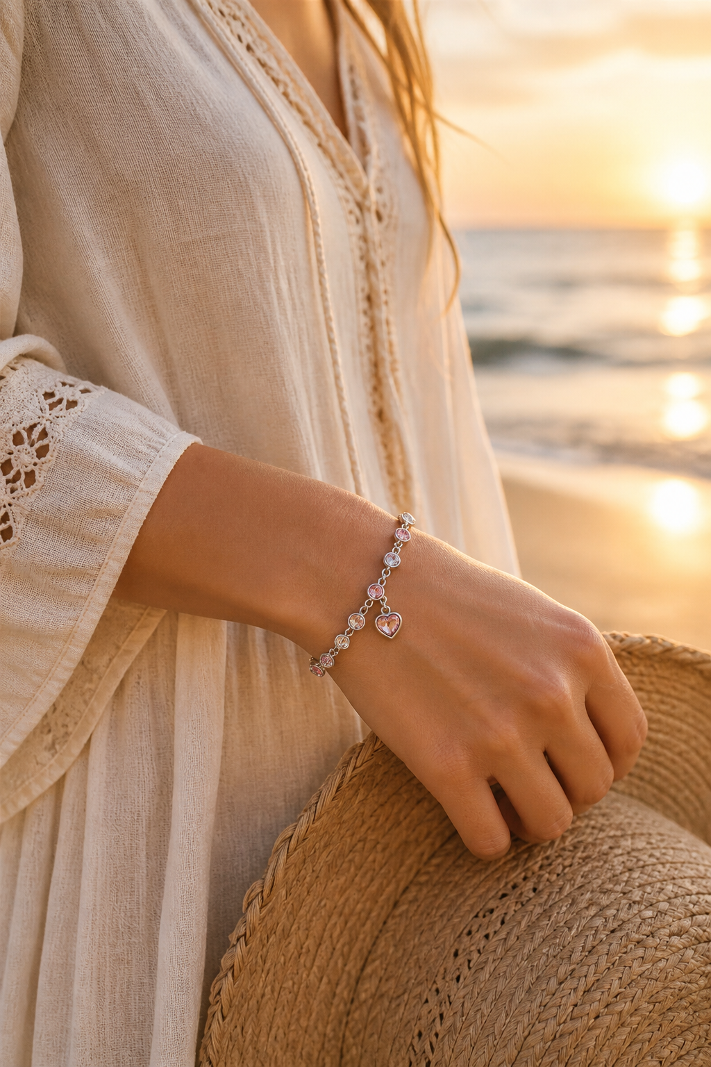Ocean Heart Austrian Crystal Bracelet