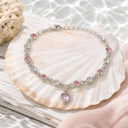 Ocean Heart Austrian Crystal Bracelet