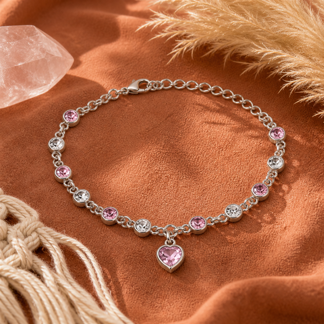 Ocean Heart Austrian Crystal Bracelet
