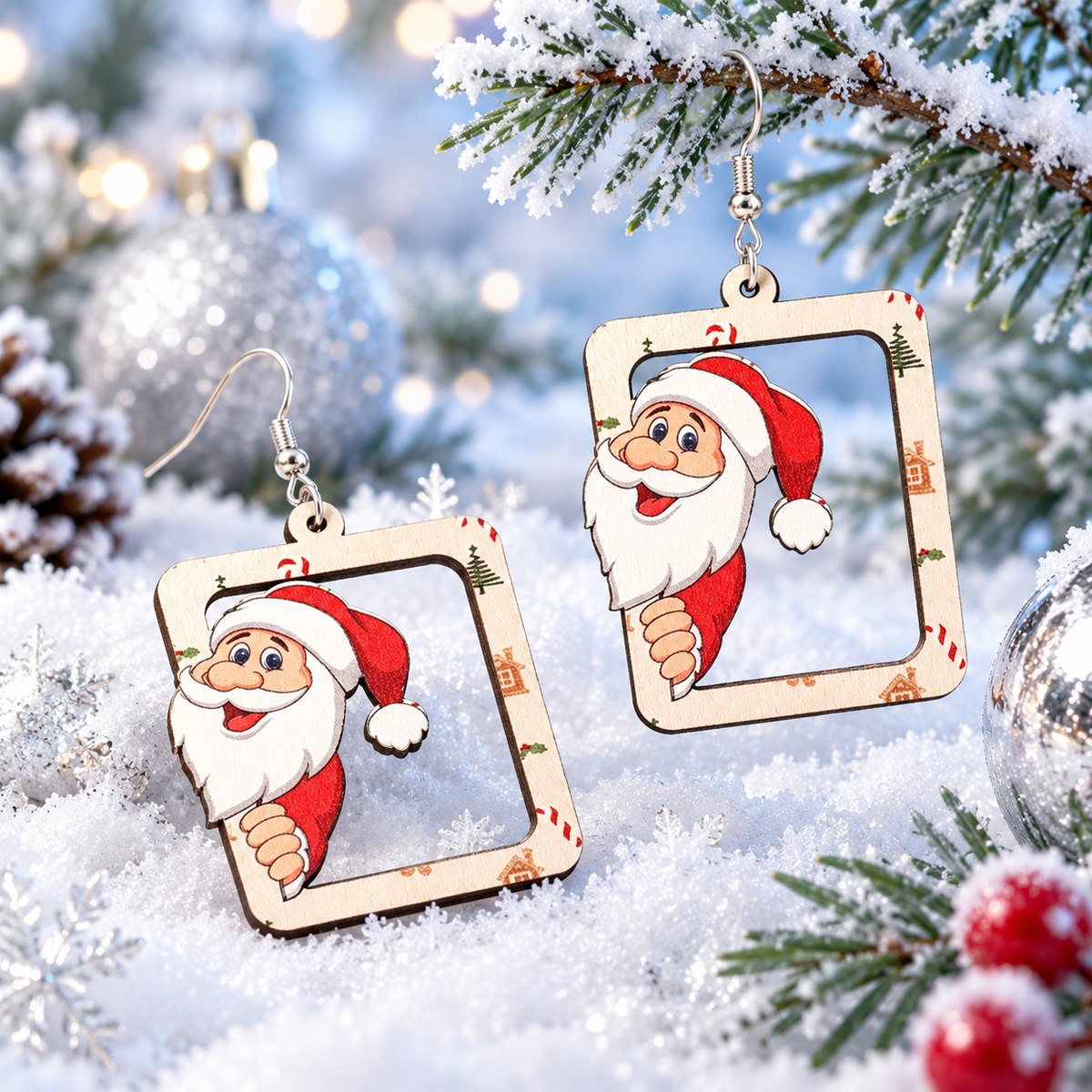 Santa Claus Has Arrived - Hollow Creativity Earrings