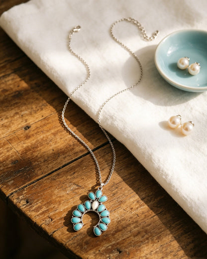 Pumpkin Flower Pendant Necklace