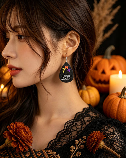 Classic Droplet-shaped Wooden Earrings