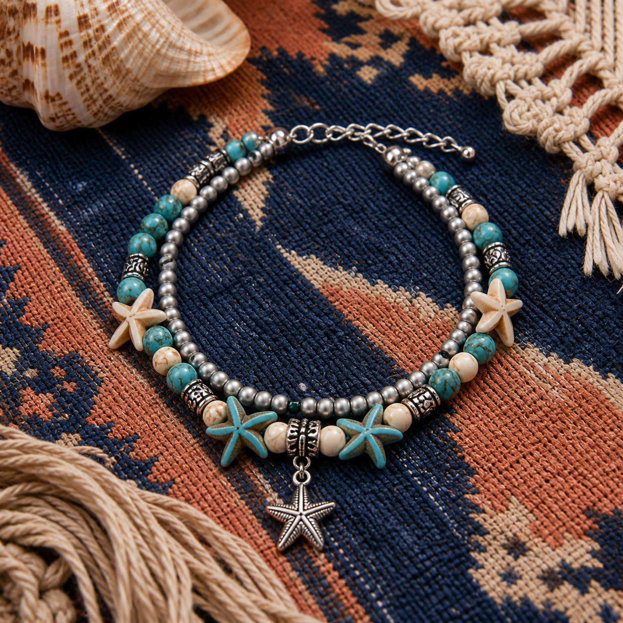 Boho Vacation Style Shell Anklet