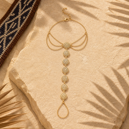 Gold Coin Tassel Necklace