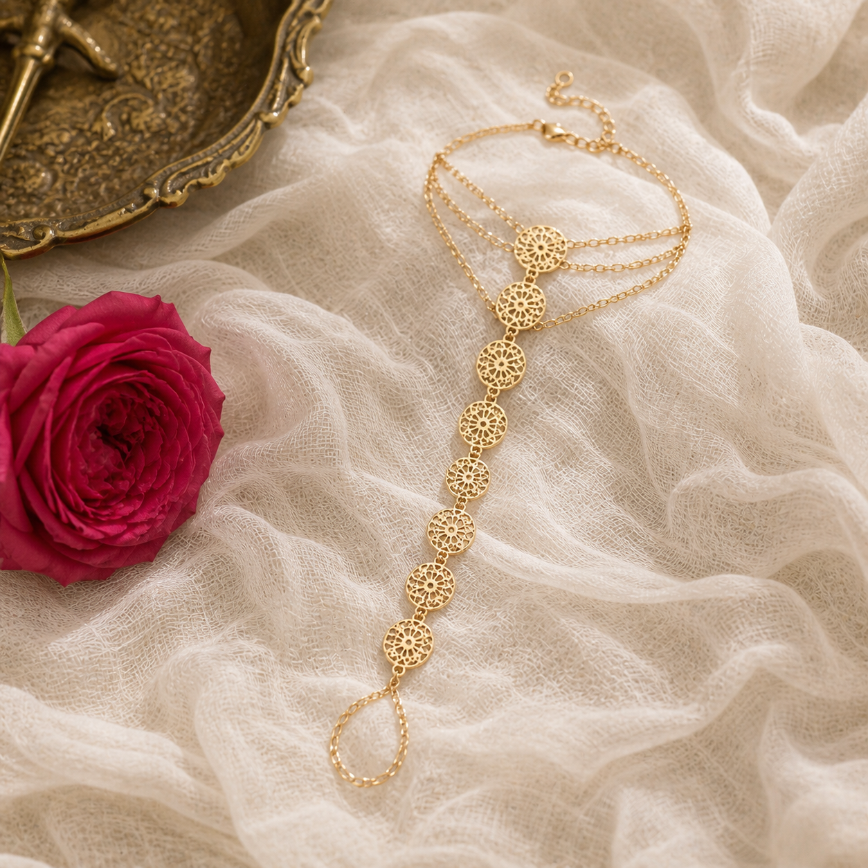 Gold Coin Tassel Necklace