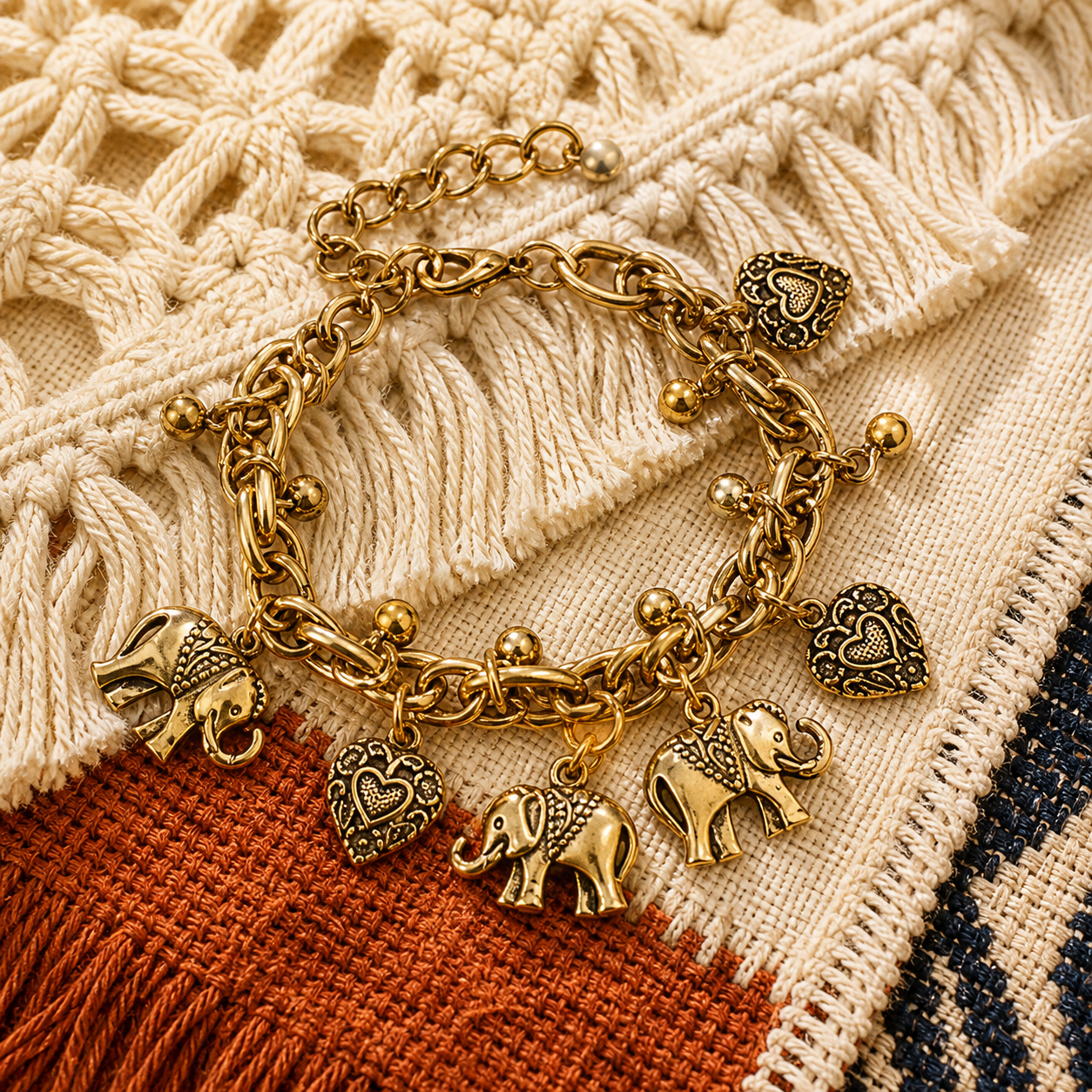 Classic Vintage Accessory - Elephant-shaped Bracelet