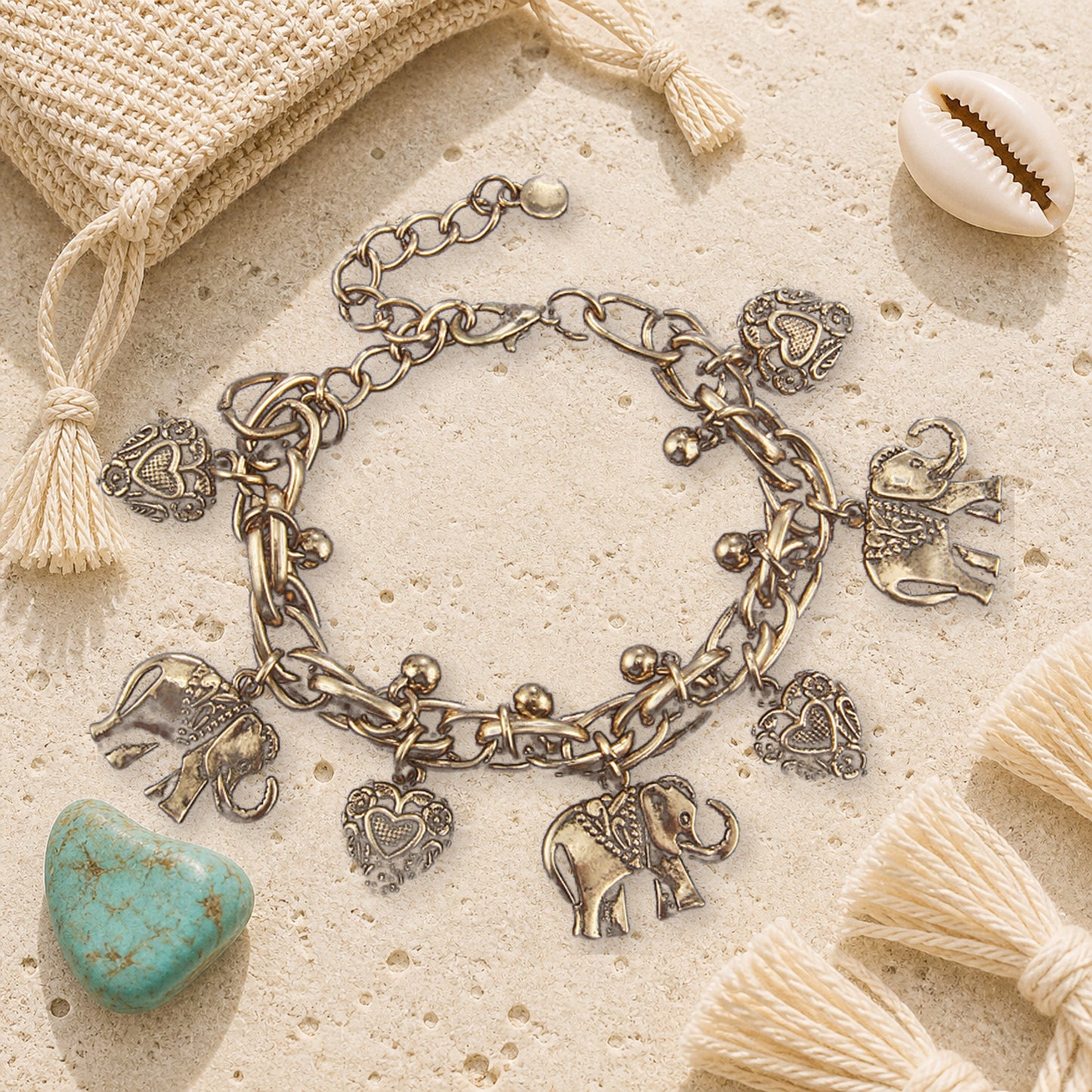 Classic Vintage Accessory - Elephant-shaped Bracelet