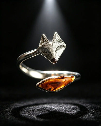 Fashionable Little Fox Opening Ring