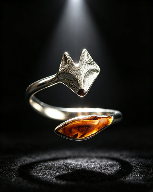 Fashionable Little Fox Opening Ring