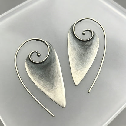 Geometric Triangular Spiral Earrings