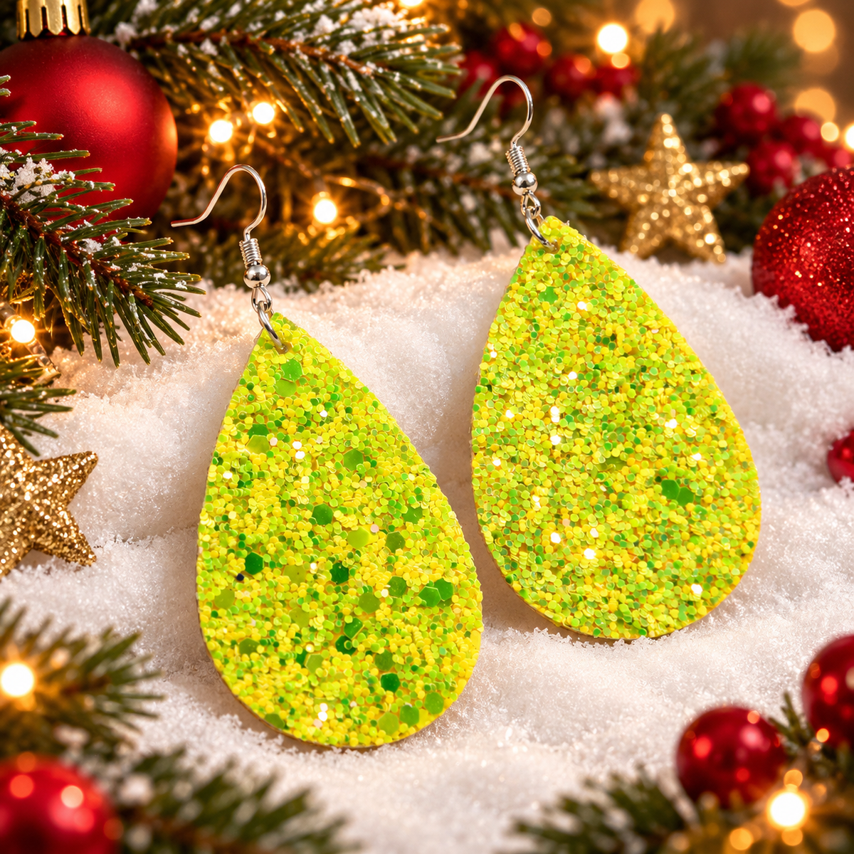 Christmas Glittering Sequin Earrings