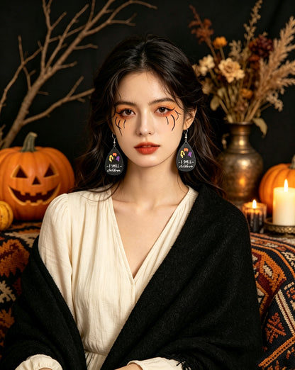 Classic Droplet-shaped Wooden Earrings