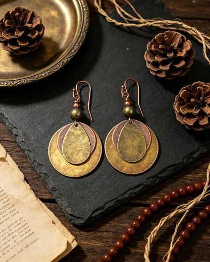 Bronze Ring-Shaped Earrings
