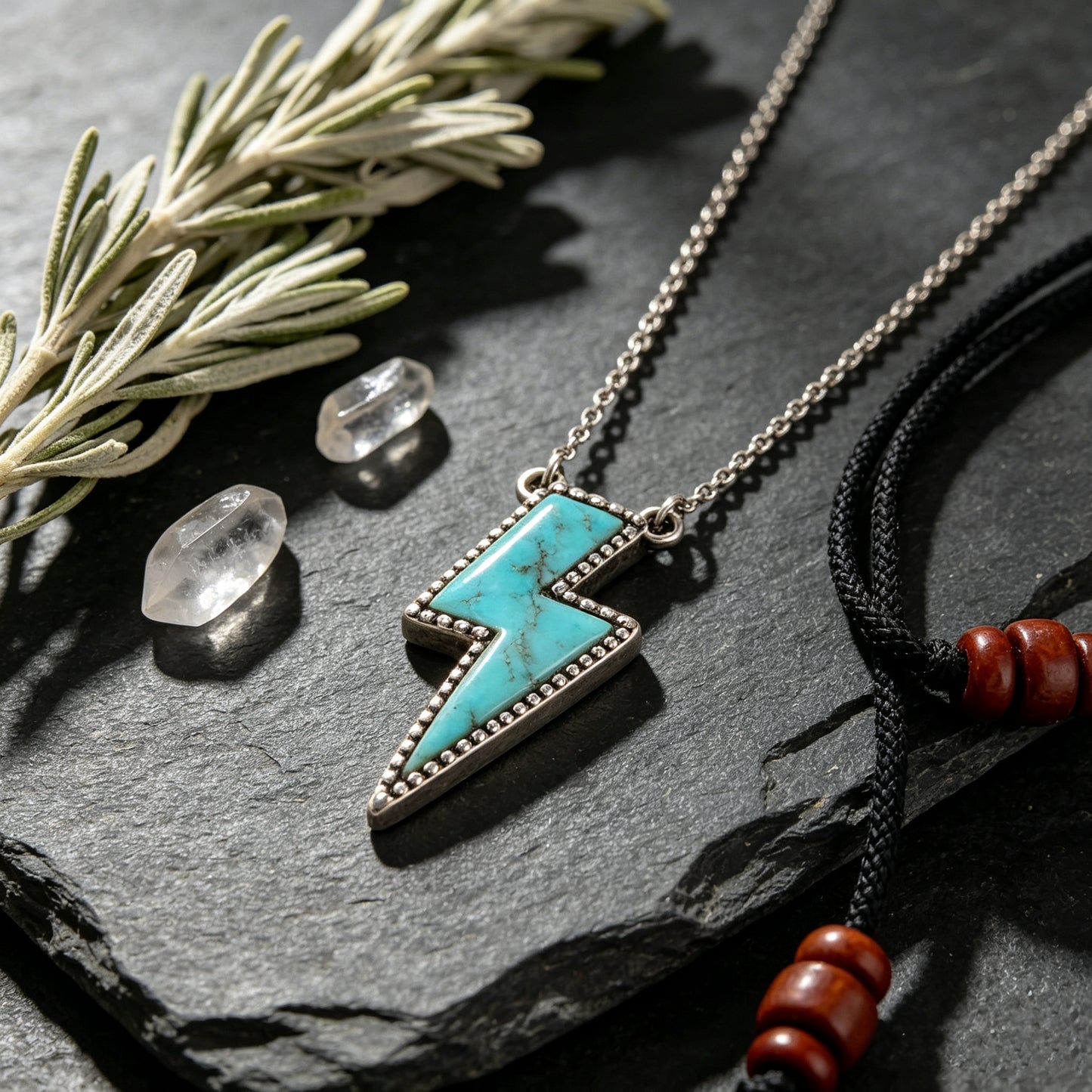 Turquoise Lightning Lendant Necklace
