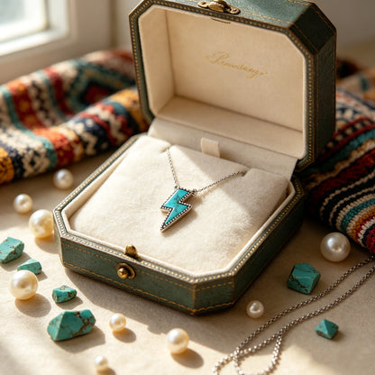 Turquoise Lightning Lendant Necklace