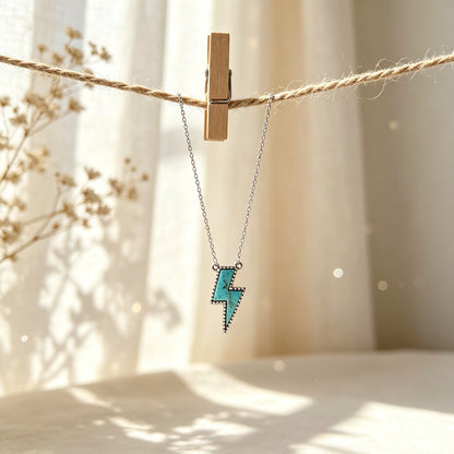 Turquoise Lightning Lendant Necklace