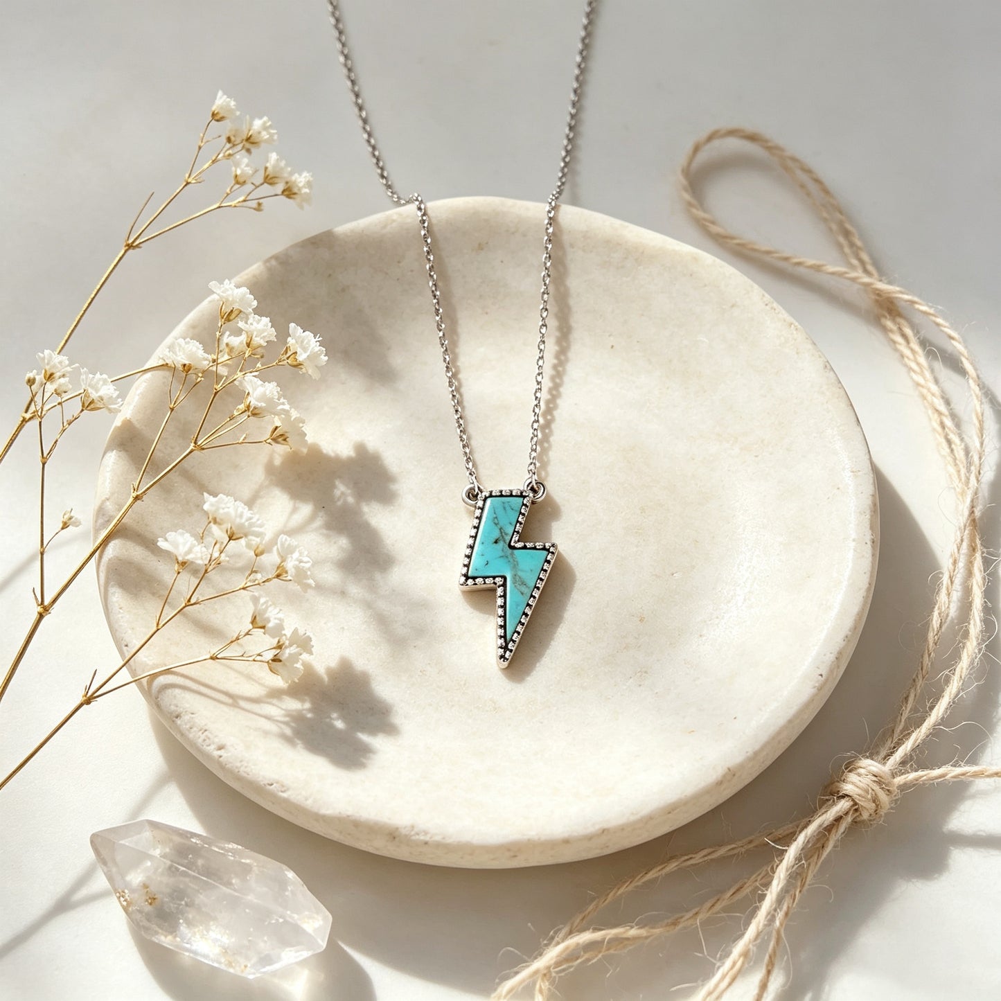Turquoise Lightning Lendant Necklace
