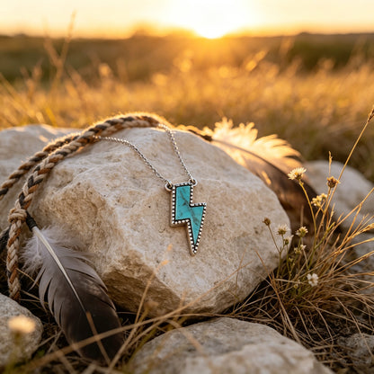 Turquoise Lightning Lendant Necklace