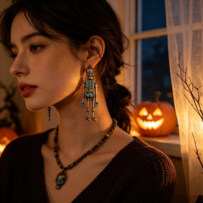 Halloween Punk-style Skull Earrings