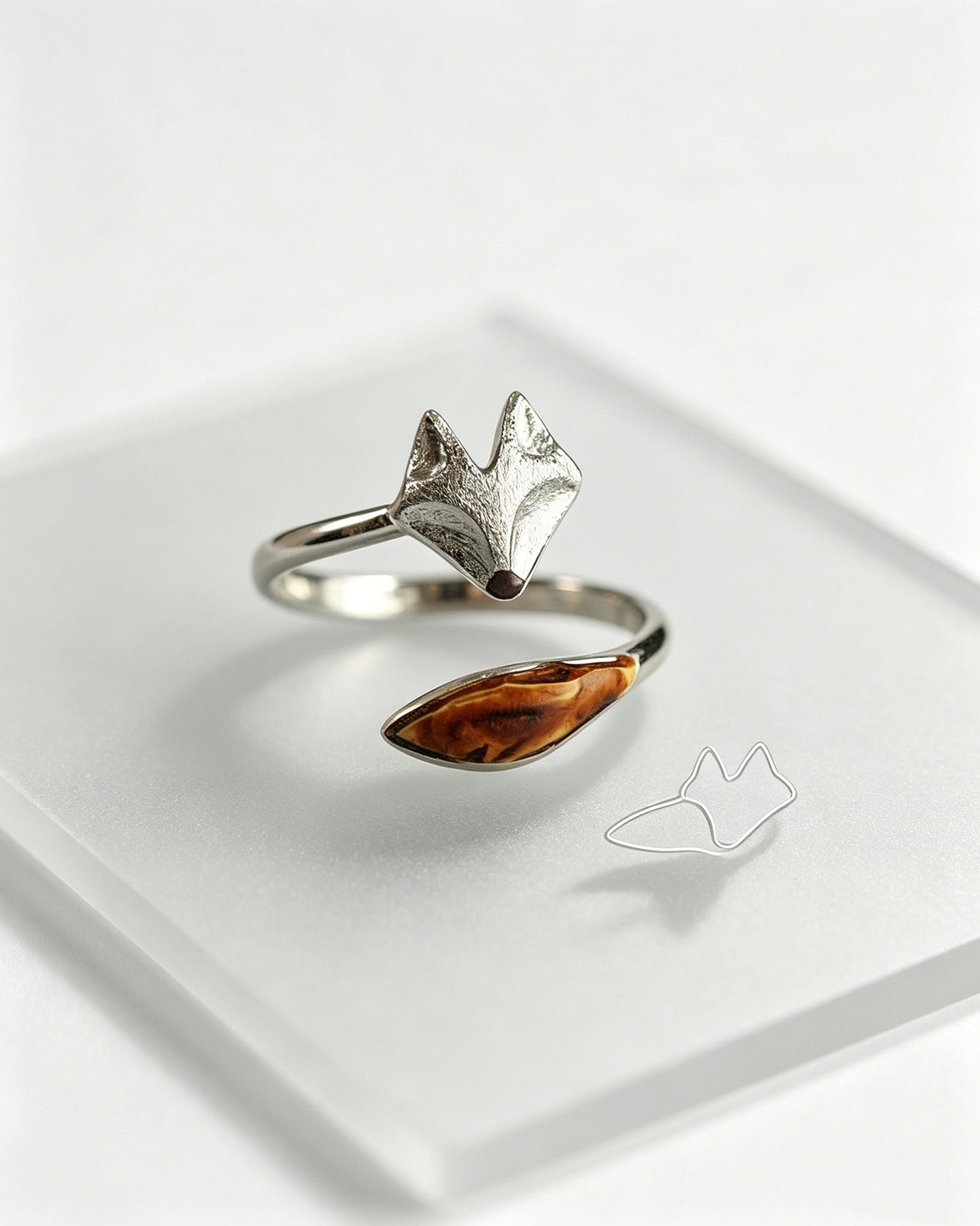 Fashionable Little Fox Opening Ring