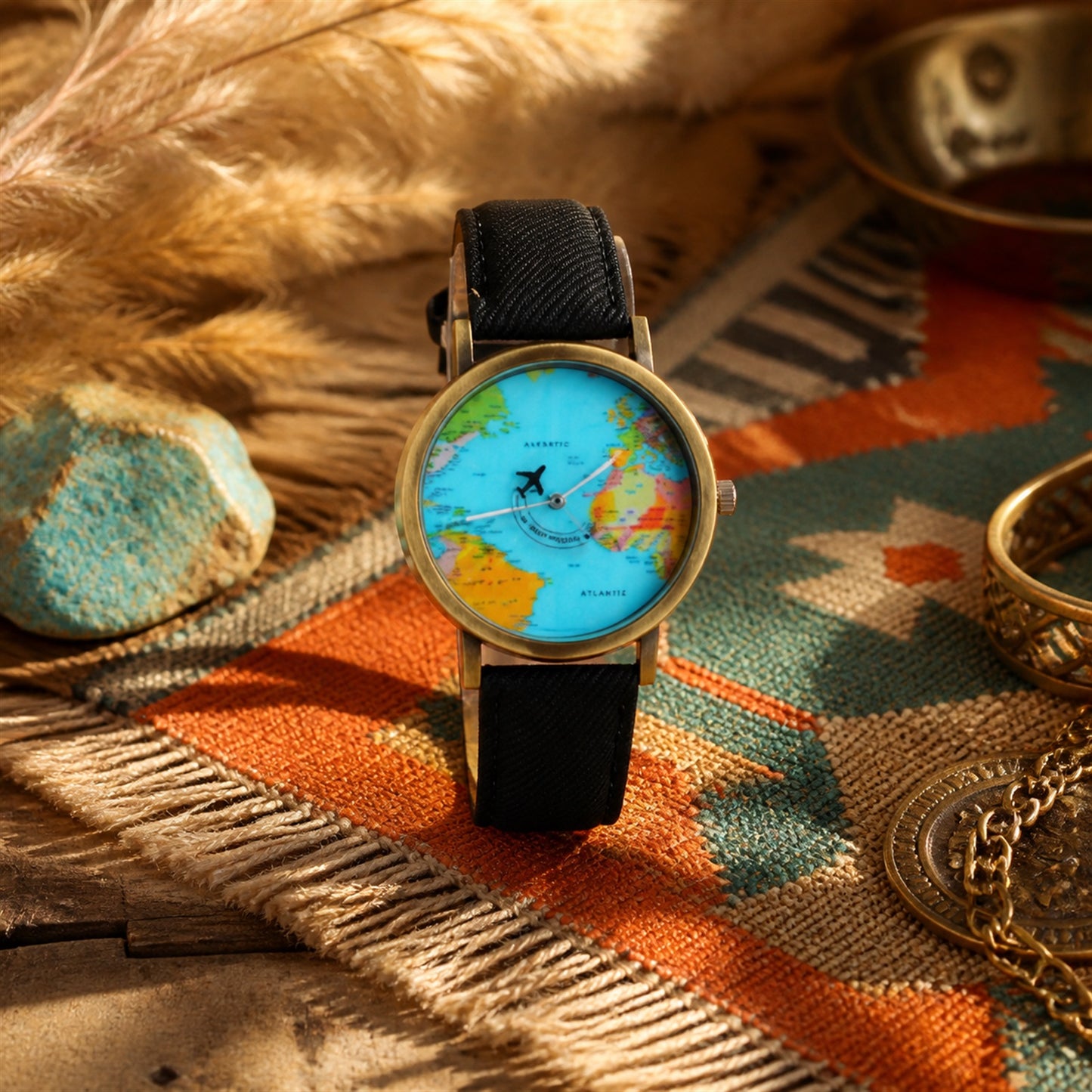 Aircraft Second-hand Map Fashion Watch