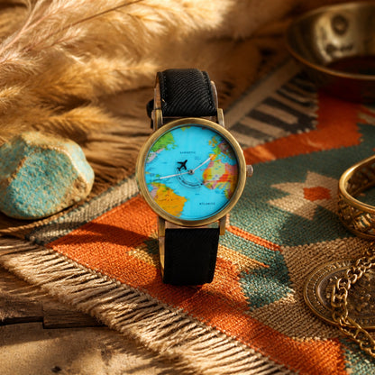 Aircraft Second-hand Map Fashion Watch