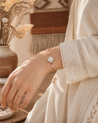 Four-leaf Clover Diamond-studded Watch