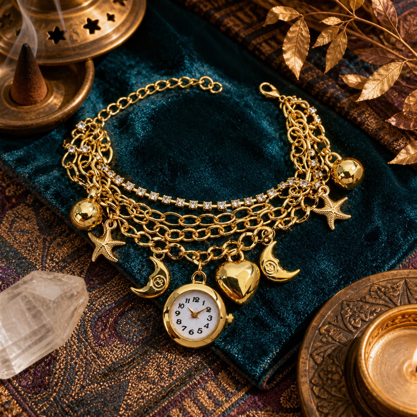 Gold Accessories Fashion Pendant Watch