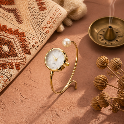 Lazy Style Pearl Watch Bracelet