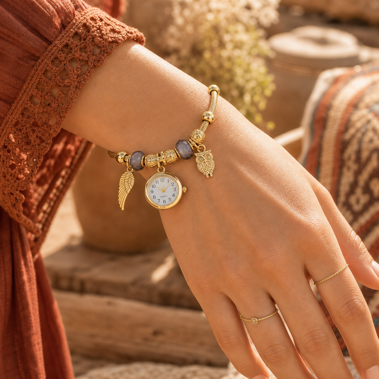 DIY Beaded Pendant Watch