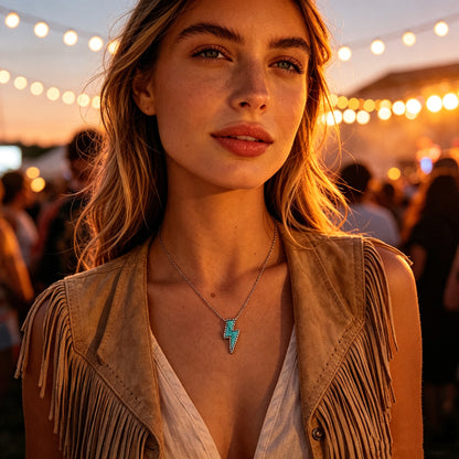 Turquoise Lightning Lendant Necklace