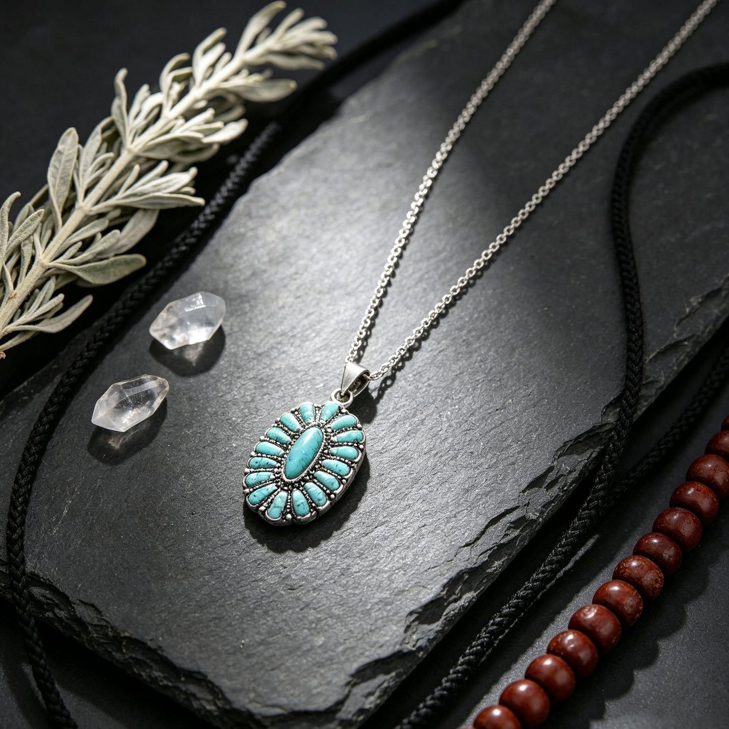 National Style Turquoise Necklace