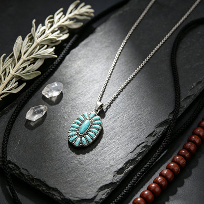 National Style Turquoise Necklace