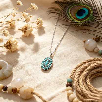 National Style Turquoise Necklace