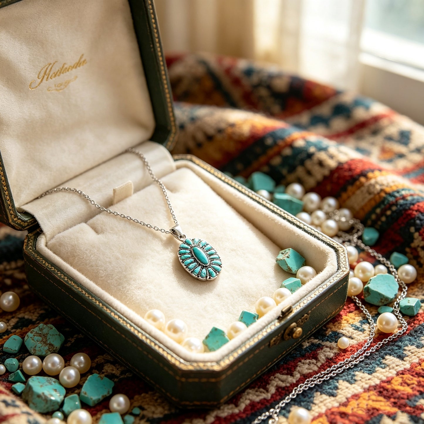 National Style Turquoise Necklace