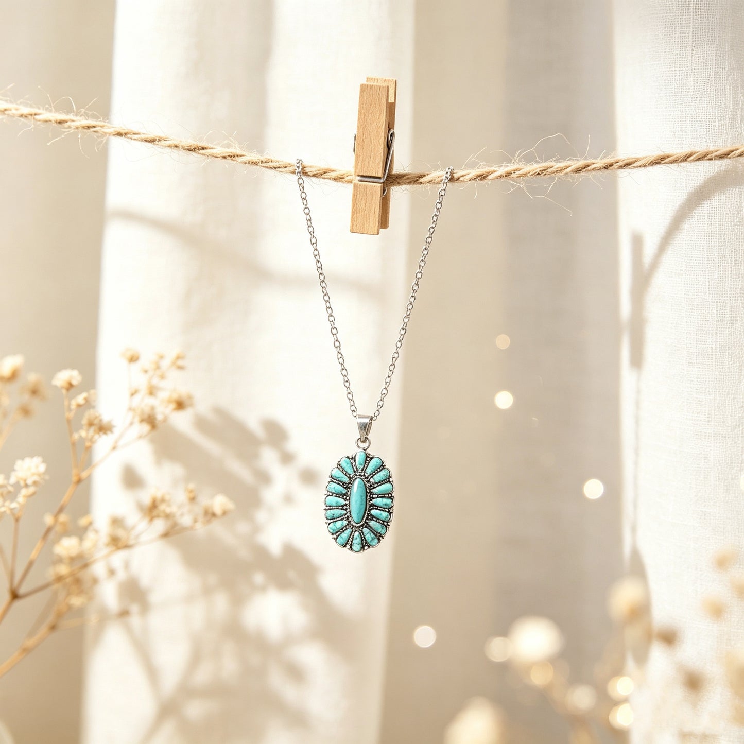 National Style Turquoise Necklace