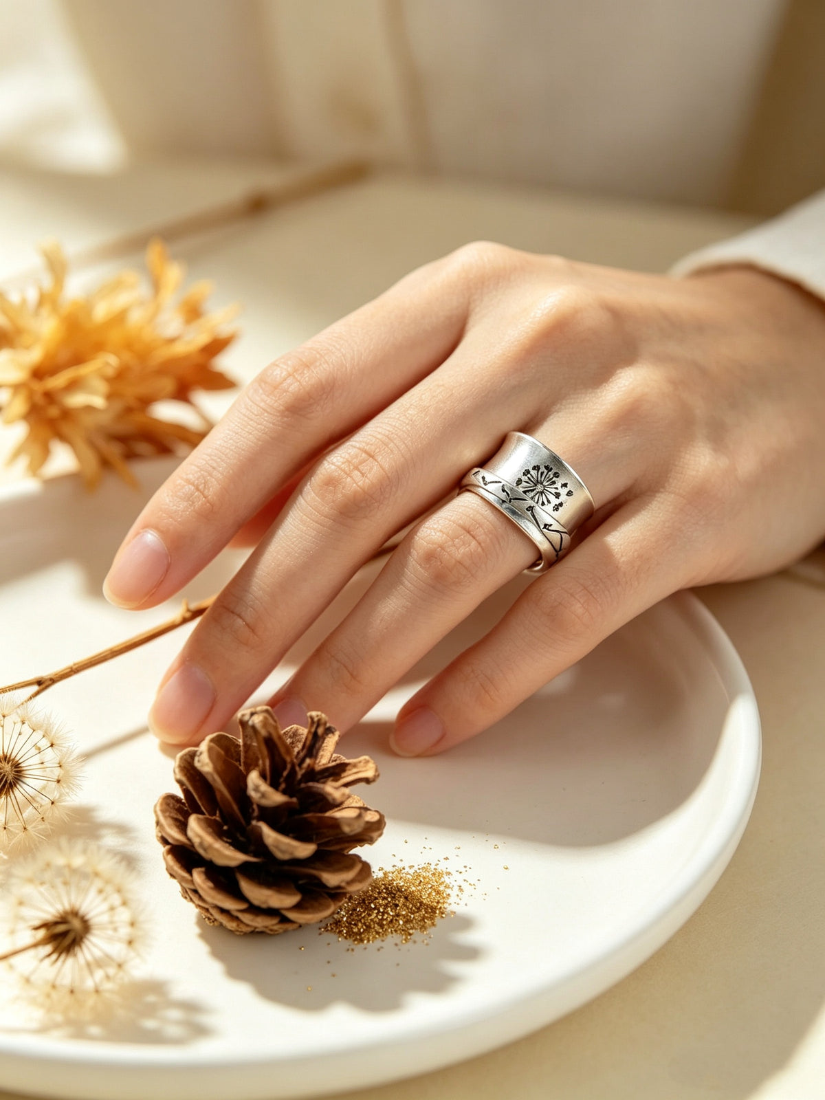 Dandelions Can Rotate Their Rings