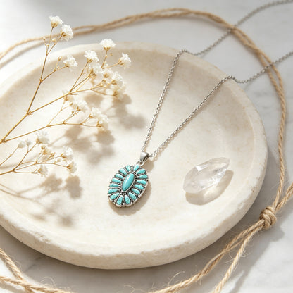 National Style Turquoise Necklace