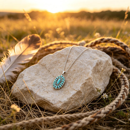 National Style Turquoise Necklace