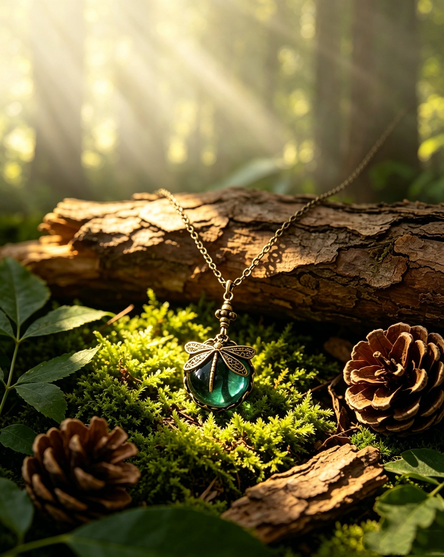 Crystal Dragonfly Pendant Necklace