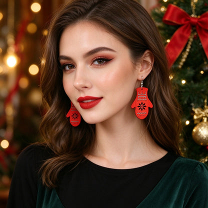 Christmas-themed Hollow-patterned Earrings