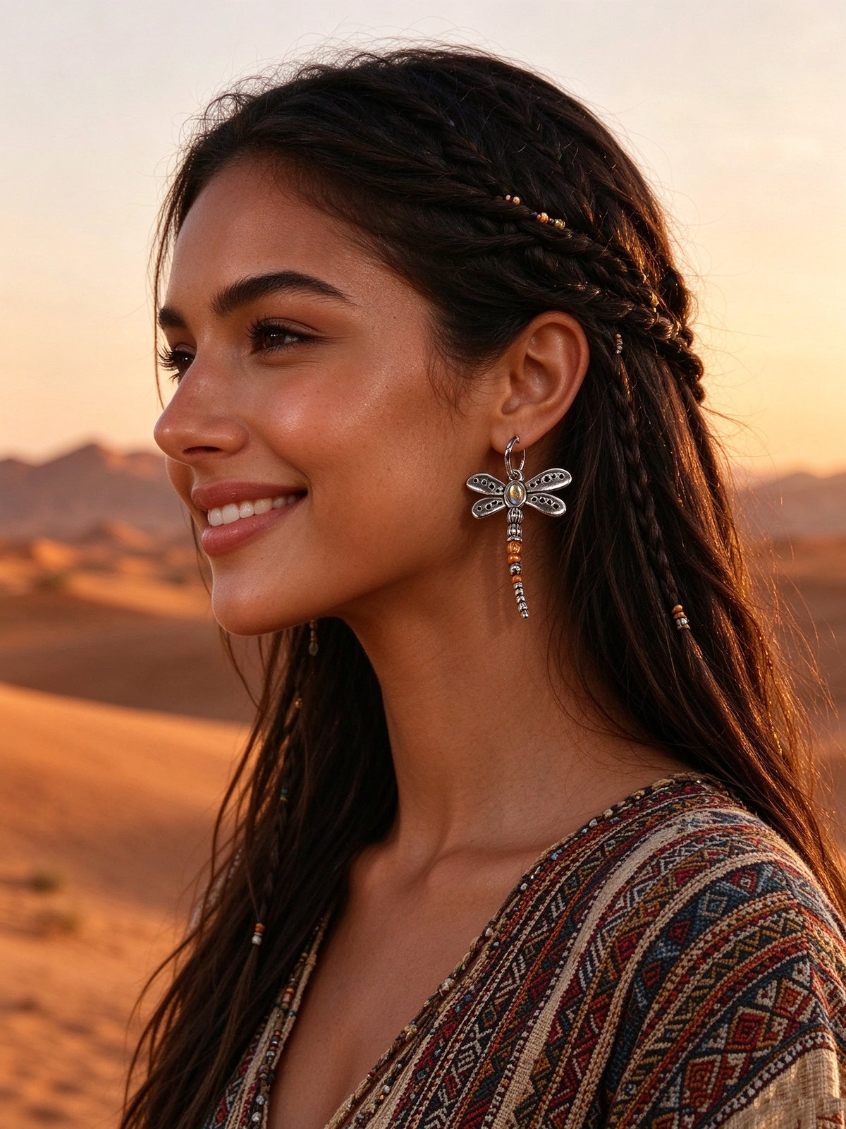 Dragonfly Moonstone Earrings