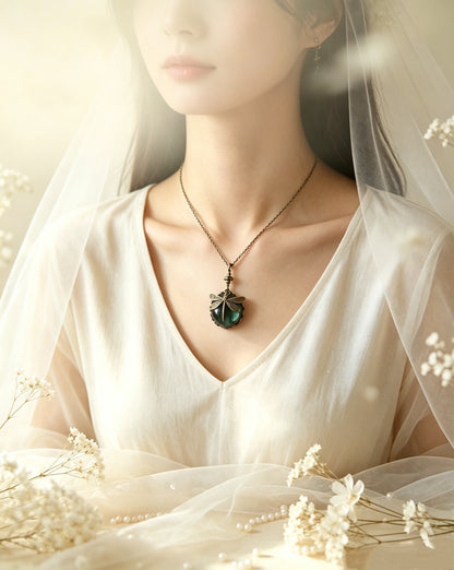 Crystal Dragonfly Pendant Necklace