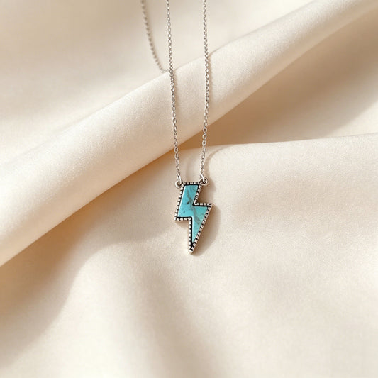 Turquoise Lightning Lendant Necklace