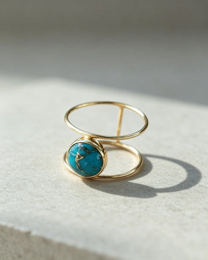 Turquoise Round Ring