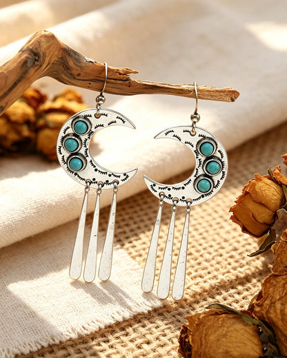 Turquoise Tassel Earrings