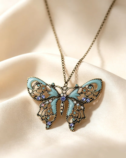 Hollowed-Out Butterfly Necklace