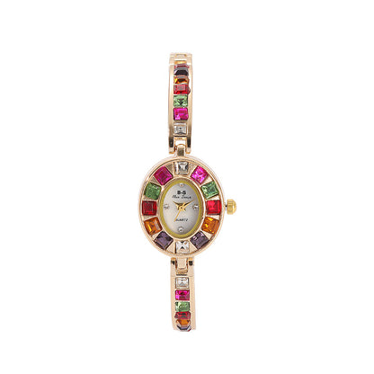 Colored Gemstone Inlaid Watch